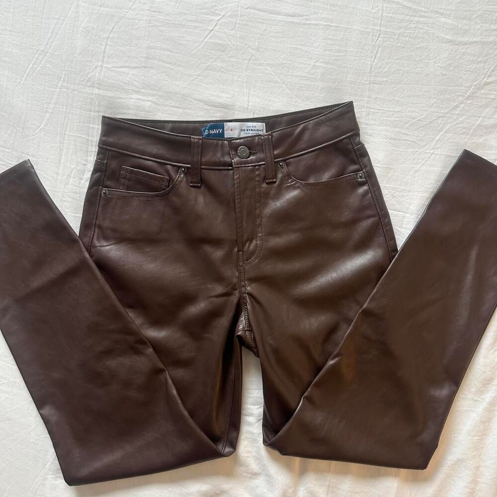 Old Navy Women's Brown leather pants
